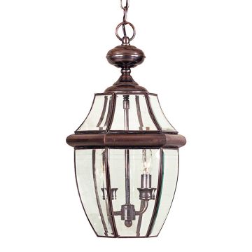 Newbury 2 Light Large Chain Lantern - Lacquered Aged Copper