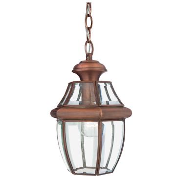 Newbury 1 Light Medium Chain Lantern - Lacquered Aged Copper