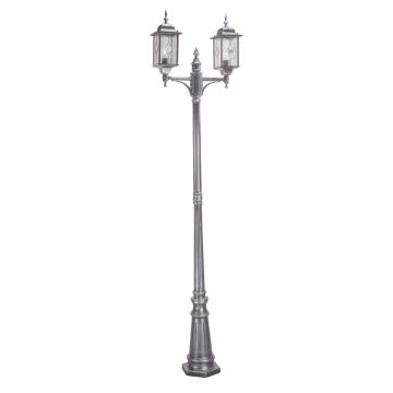 Wexford 2 Light Lamp Post - Black/Silver