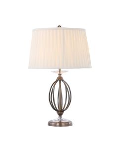 Aegean 1 Light Table Lamp - Aged Brass with Ivory Shade