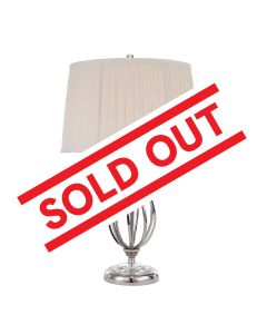 Aegean 1 Light Table Lamp - Polished Nickel with Ivory Shade
