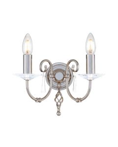 Aegean 2 Light Wall Light - Polished Nickel