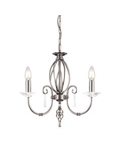Aegean 3 Light Chandelier - Polished Nickel