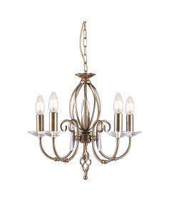 Aegean 5 Light Chandelier - Aged Brass
