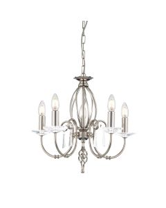 Aegean 5 Light Chandelier - Polished Nickel