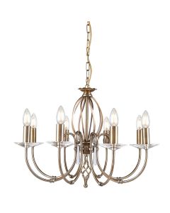 Aegean 8 Light Chandelier - Aged Brass