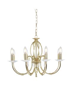 Aegean 8 Light Chandelier - Polished Brass