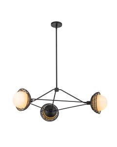 Perth 3 lt Chandelier - Matte Black