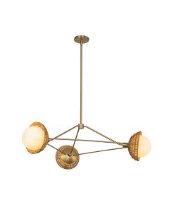Perth 3 lt Chandelier - Brushed Gold