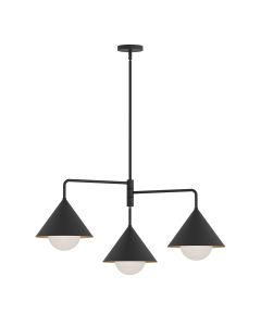 Remyck 3 lt Chandelier - Matte Black
