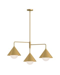 Remyck 3 lt Chandelier - Brushed Gold