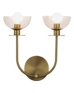 Sylvia 2 lt Wall Light - Brushed Gold
