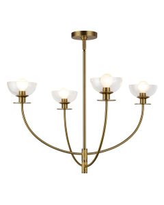 Sylvia 4 lt Chandelier - Brushed Gold