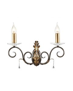 Amarilli 2 Light Wall Light - Bronze with Gold Patina