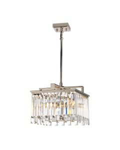 Aries 4 Light Small Chandelier - Polished Nickel