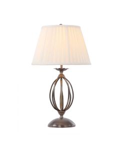Artisan 1 Light Table Lamp with Ivory Shade - Aged Brass