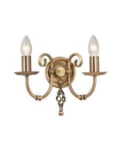 Artisan 2 Light Wall Light - Aged Brass