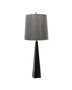 Ascent 1 Light Table Lamp with Dark Grey Shade - Black