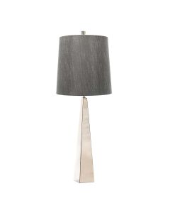 Ascent 1 Light Table Lamp with Dark Grey Shade - Polished Nickel
