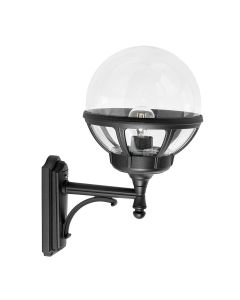Bologna 1 Light Up Wall Light - Black