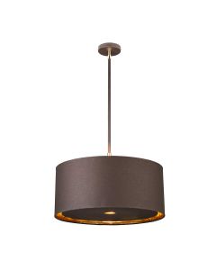 Balance 1 Light Pendant - Brown / Polished Brass with Brown Shade