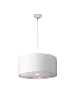Balance 1 Light Pendant - White / Polished Nickel with White Shade