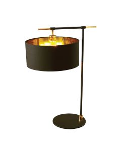 Balance 1 Light Table Lamp - Black / Polished Brass with Black Shade
