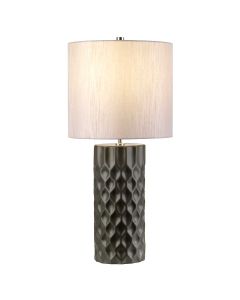 Barbican 1 Light Table Lamp - Graphite with Silver Shade