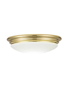 Brompton 1 Light Flush - Polished Brass