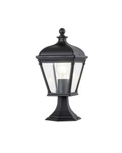 Bayview 1 Light Medium Pedestal Lantern - Black