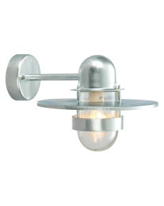 Bergen 1 Light Wall Lantern - Galvanised