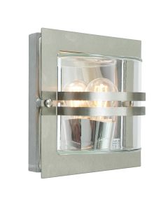 Bern 1 Light Wall Lantern - Stainless Steel With Clear Glass
