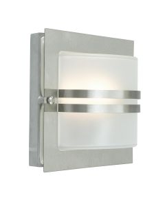 Bern 1 Light Wall Lantern - Stainless Steel With Frosted Glass