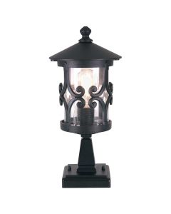 Hereford 1 Light Pedestal Lantern - Black