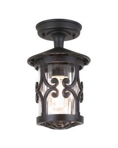 Hereford 1 Light Porch Lantern - Black