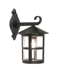 Hereford 1 Light Large Wall Down Lantern - Black