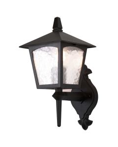 York 1 Light Wall Up Lantern - Black