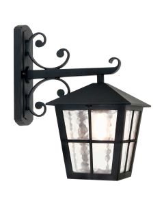 Canterbury 1 Light Wall Down Lantern - Black