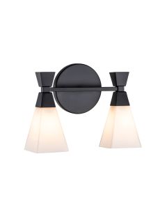 Bowtie 2lt Wall Light - Matte Black