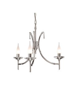 Brightwell 3 Light Chandelier - Polished Nickel