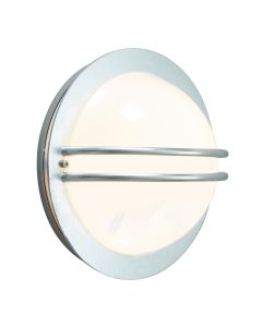Bremen 1 Light Wall Lantern - Galvanised With Opal Polycarbonate