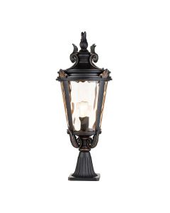 Baltimore 1 Light Large Pedestal Lantern - Weathered Bronze