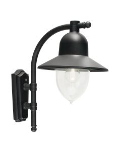 Como 1 Light Wall Lantern - Black