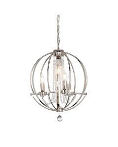 Cassie 4 Light Chandelier - Polished Nickel Plated