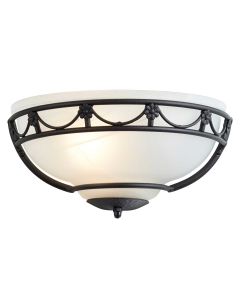 Carisbrooke 1 Light Wall Uplighter - Black