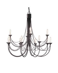 Carisbrooke 12 Light Chandelier - Black