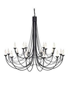 Carisbrooke 18 Light Chandelier - Black