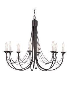 Carisbrooke 8 Light Chandelier - Black