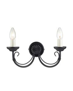 Chartwell 2 Light Wall Light - Black