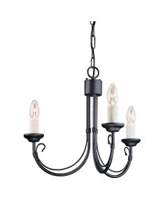 Chartwell 3 Light Chandelier - Black